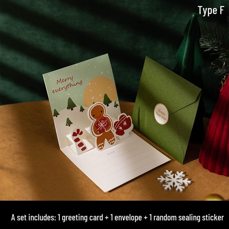 3D Christmas Greeting Card - Festive Message & Birthday Ins Small Gift