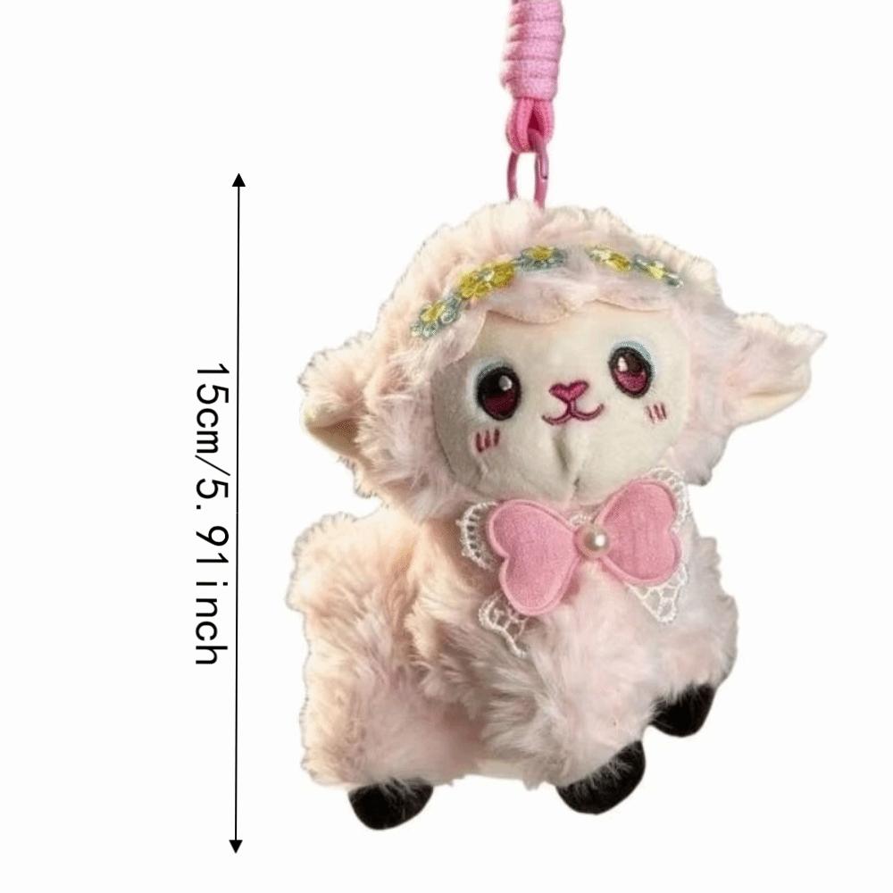 Soft Fluffy Lamb Backpack Decoration Cute Sheep Bag Pendant Plush Lamb Keychain  Lamb New Year