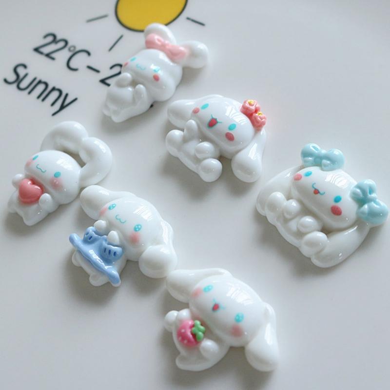 10 Pcs New Kawaii Cartoonear Dog Rabbit Game Nime Characters Resin Scrapbook Diy Jewelry Children Gift Hairpin Accessories A1