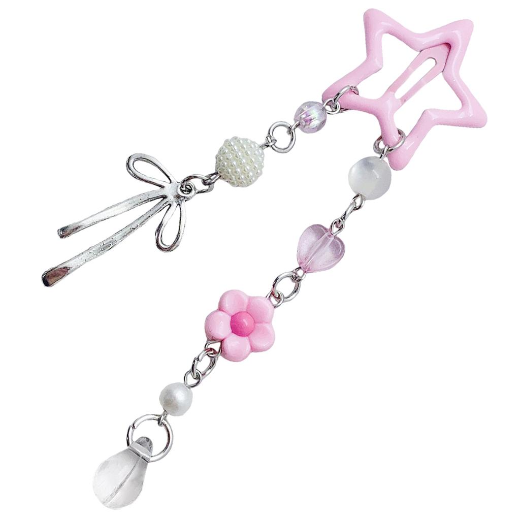 Einzigartiges Stern-Design Haarspange in Dopaminfarben Leicht und langlebiges Haaraccessoire für modebewusste junge Frauen