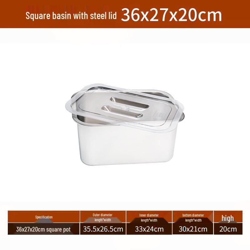 Chuangxun Stainless Steel Rectangular Tray with Lid