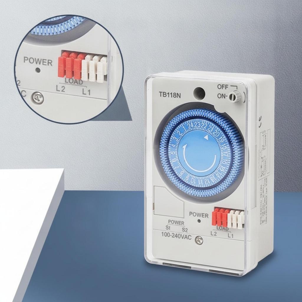 PUKE TB118N Mechanical Time Switch 110–230 VAC for Workshop