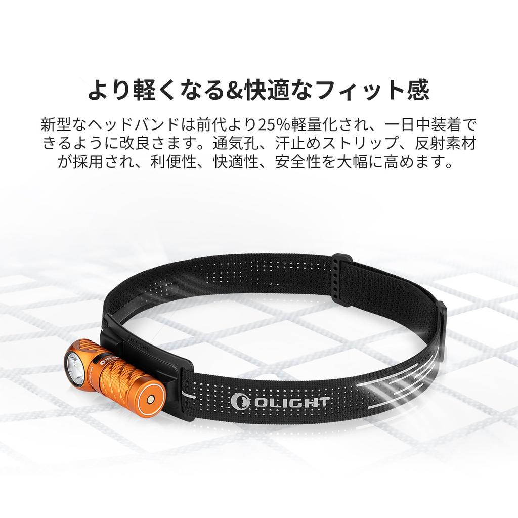 OLIGHT Perun 3 Mini LED Rechargeable Helmet White 1250 155 6 Lighting Adjustable IPX8 with Sensor Ideal for Outdoor Night and Power Outage