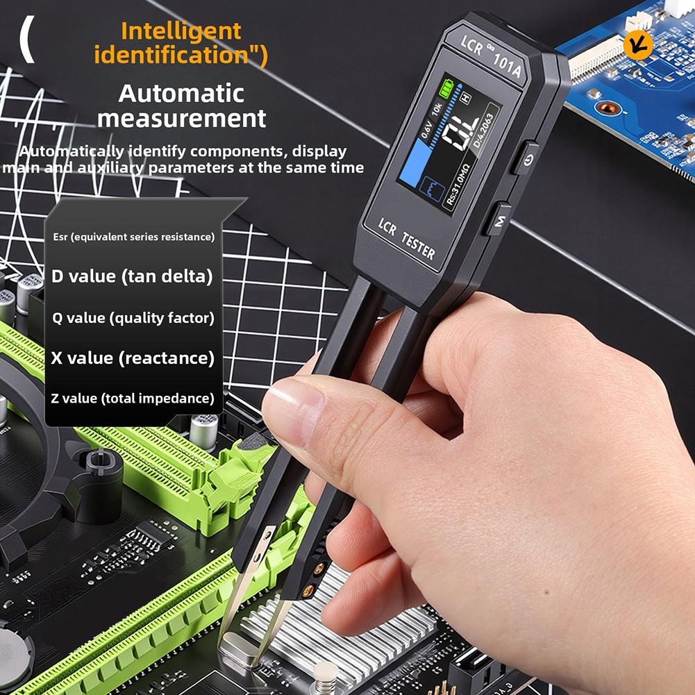 Pinceaux Testeur de Pont LCR Numérique Avec Écran Couleur de 1,14 Pouce Mesure Automatique Pour Résistance Capacité Type-C Portable