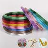 1 sztuka 1/1.5/2/2.5mm drut aluminiowy DIY 12-kolorowy drut rzemieślniczy rzemiosło miękka biżuteria biżuteria naszyjnik bransoletka Anklet akcesoria