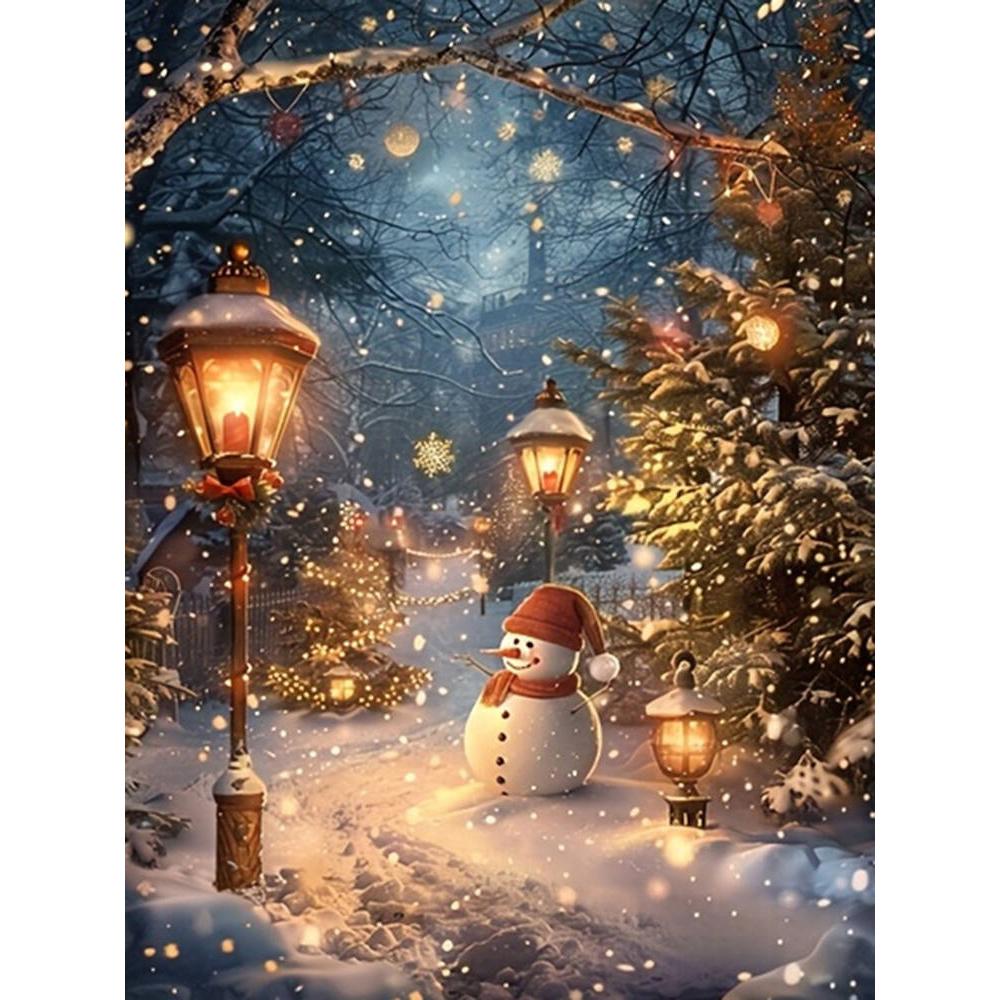 Diamond Painting House Embroidery Street Tree DIY Kit Mosaic Landscape Castle Suitable for Adults Beginners Home Decor