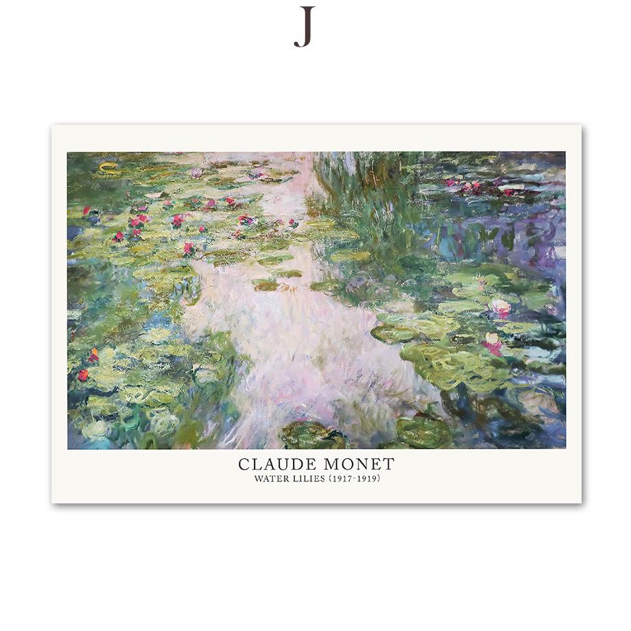 Abstrakte Schmetterling Monet Teich Mädchen Floral Wand Kunst Leinwand Malerei Nordic Poster Und Drucke Wand Bilder Für Wohnzimmer Dekor