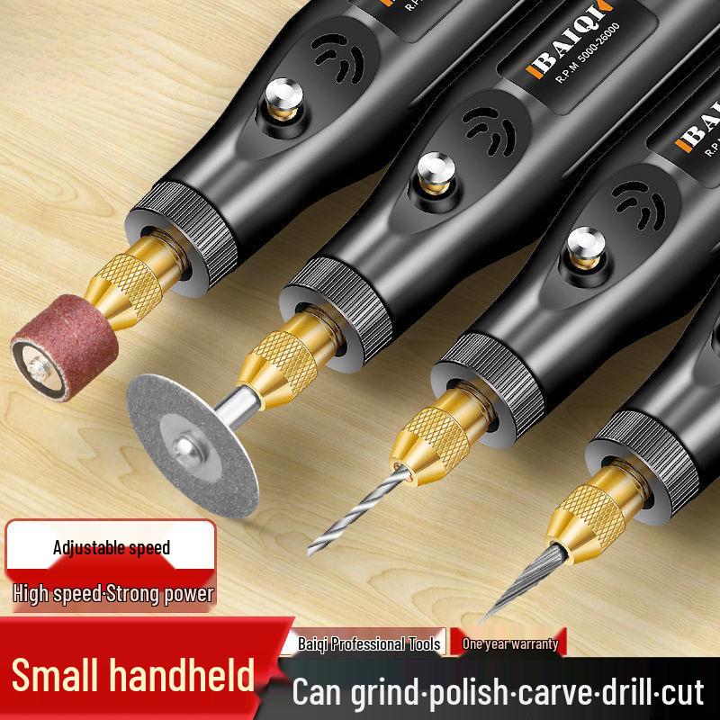 Compact Electric Grinder: Handheld Jade Polish, Engraving, Wood Carving, Mini Drill Tool