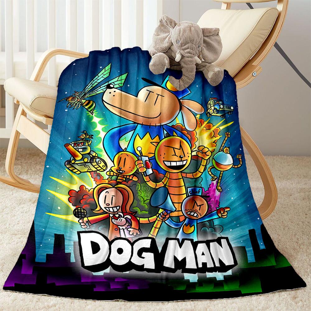 Dog Man Theme Blankets are suitable for living rooms,making them an ideal choice for outdoor travel and gifts.