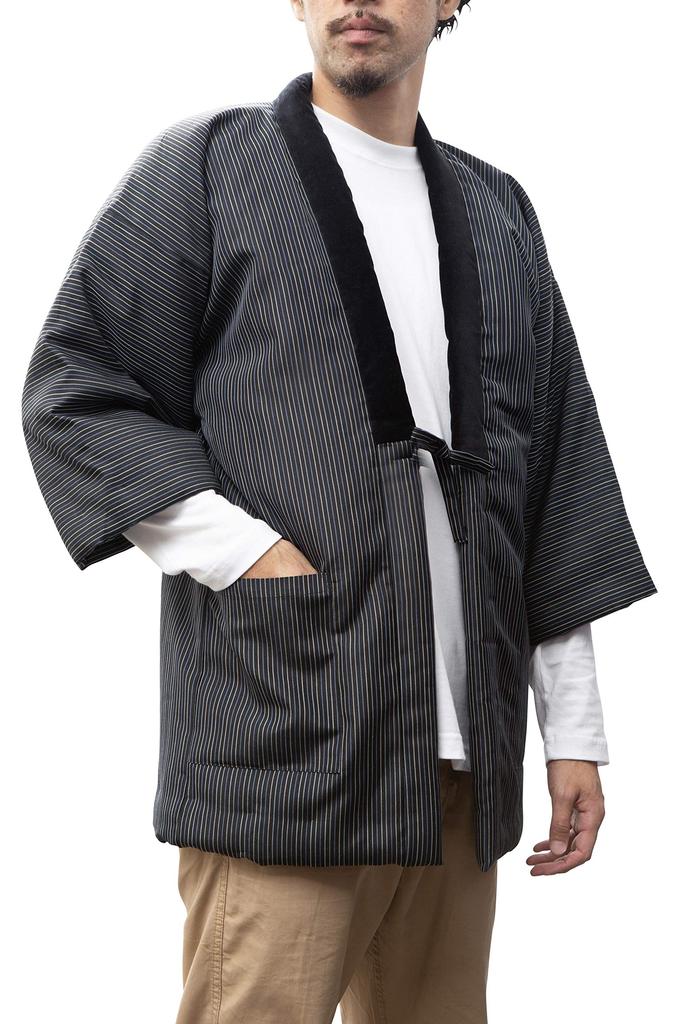 Kurume Handmade Hanten for Men, Made in Japan, Filled with Cotton (76)