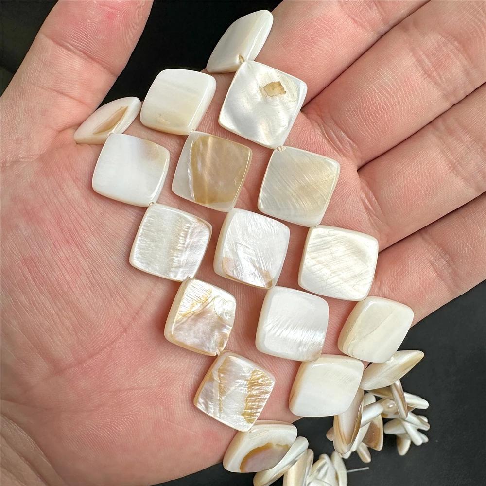 Natural White Mother Of Pearl Shell Beads Loose Flat Oval Teeth Round Star Nugget Freshwater Shell Chip Charms Beads For Jewelry