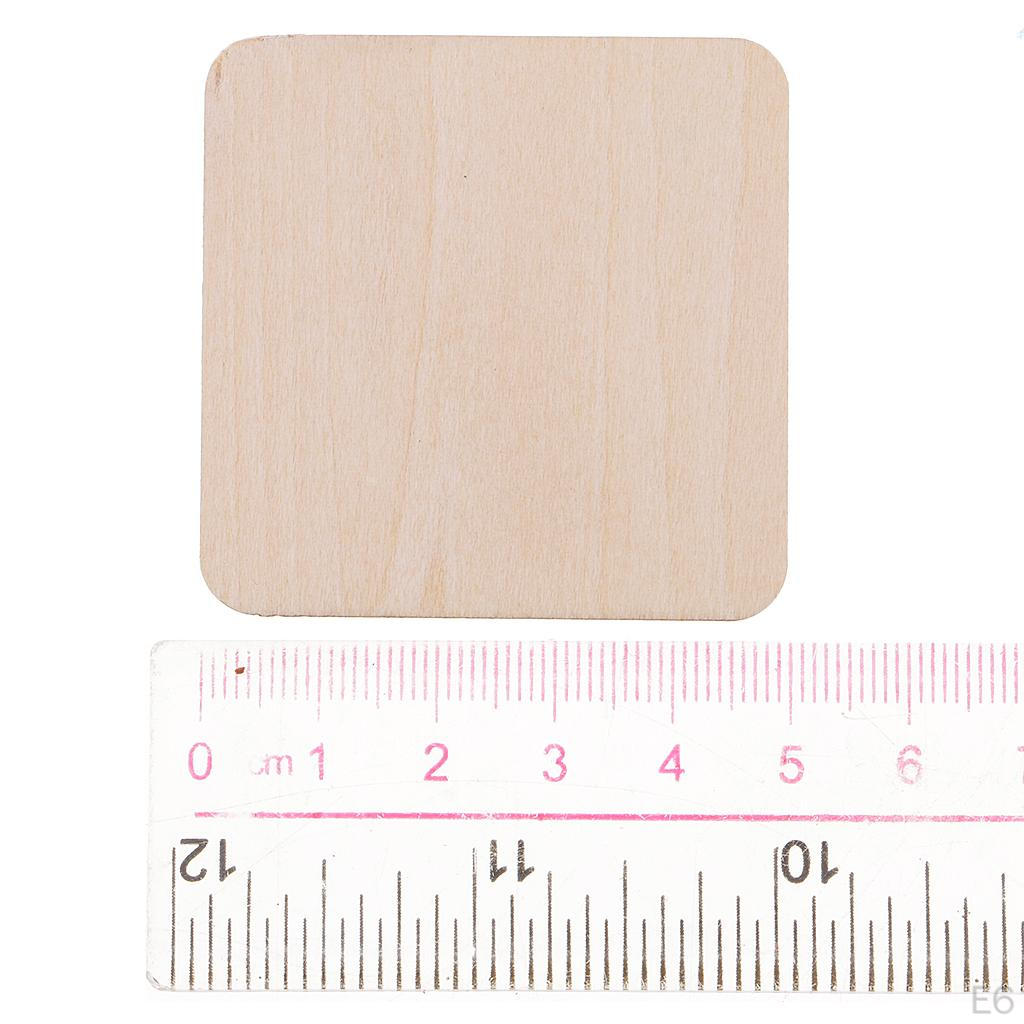 WOODEN SHAPE Square Pieces Decor Plaques