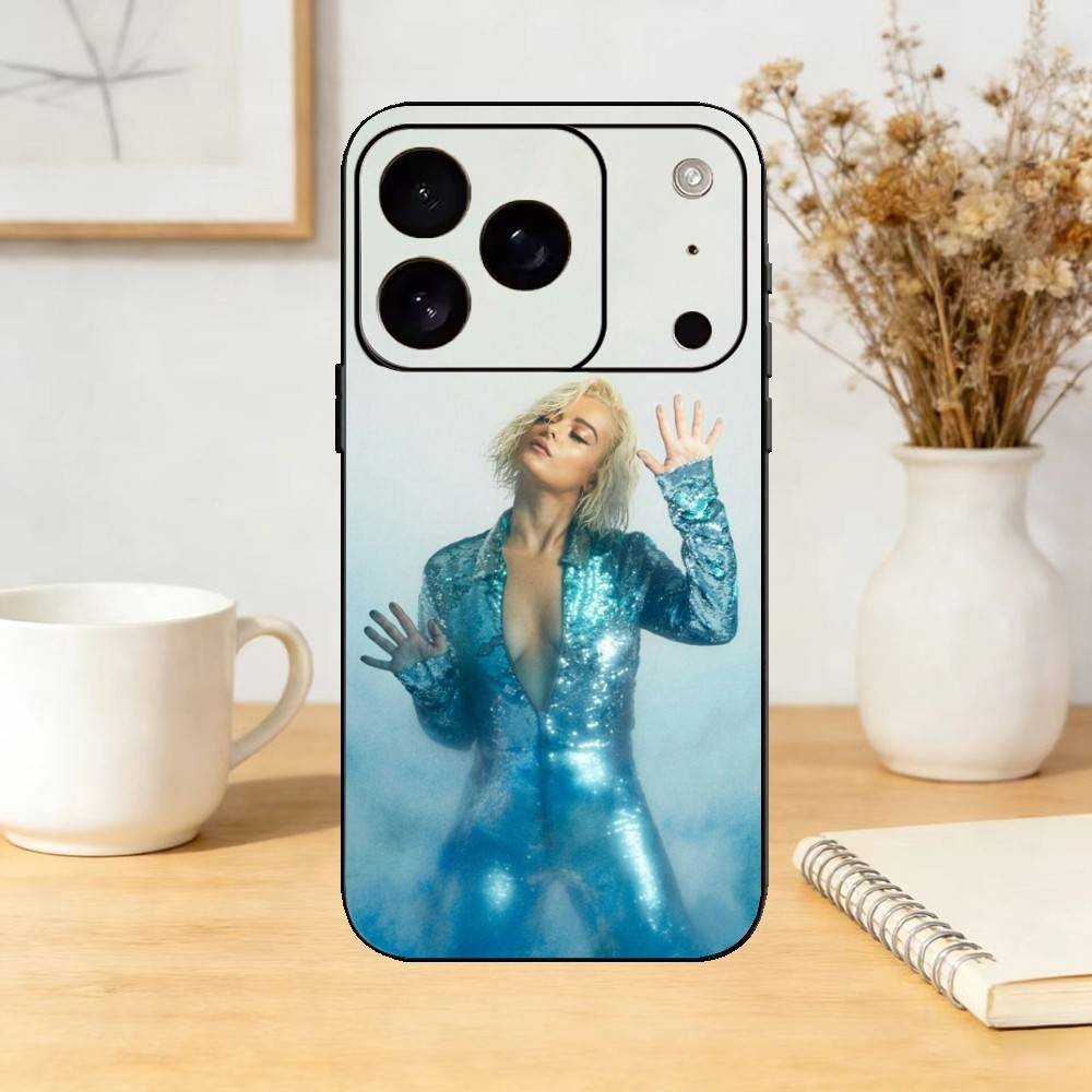 B-Bebe Rexha Phone Case For iPhone 17,16,15,14,13,12,11 Plus,Pro,Max,Mini Silicone black Soft Cover