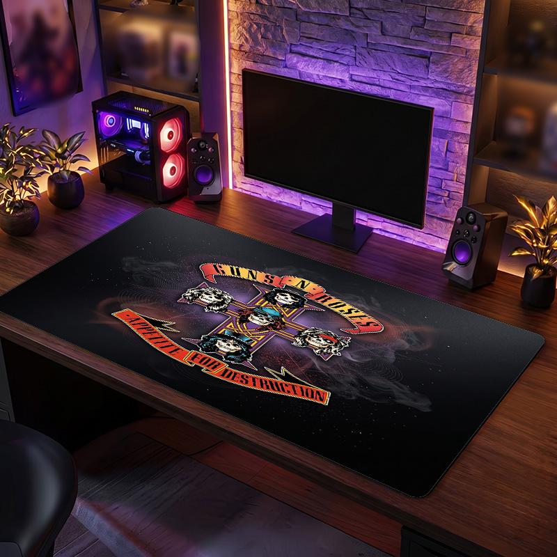 Guns N’ Roses Print Large Mouse Pad Smooth Surface Anti?Slip Desk Mat For Gaming Office Laptop Decoration