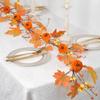 Pumpkin Vine Garland for Thanksgiving and Fall Decoration Made of Plastic and Fabric Suitable for Home and Event Use