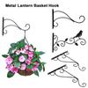 Hängande fäste krokar hängare vägg fågel blomkruka korg planteringslåda lykta metall matare klockspel vindfäste krok trädgårdsdekor
