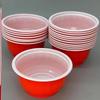 Disposable Red Plastic Bowls, 100-Pack