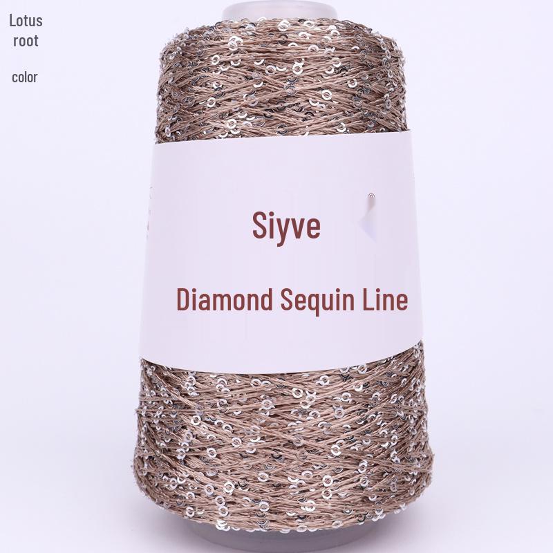 

Пряжа с пайетками Siyue 2 мм - шерстяная пряжа ручной работы для проектов своими руками (100г)