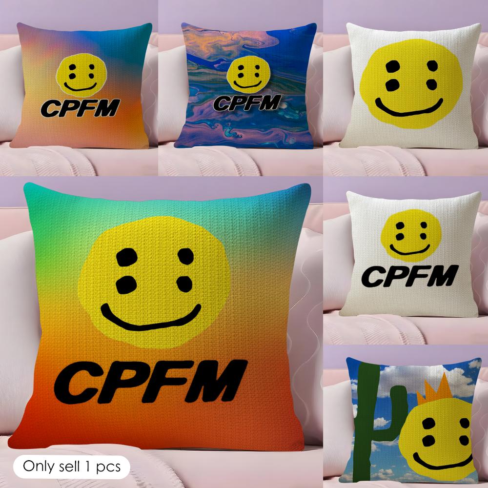 Luxury Smile C-Cpfm Cushion Cover Natural Linen Organic Fabric Double-Sided Printing Couch Pillow Covers Home Decor