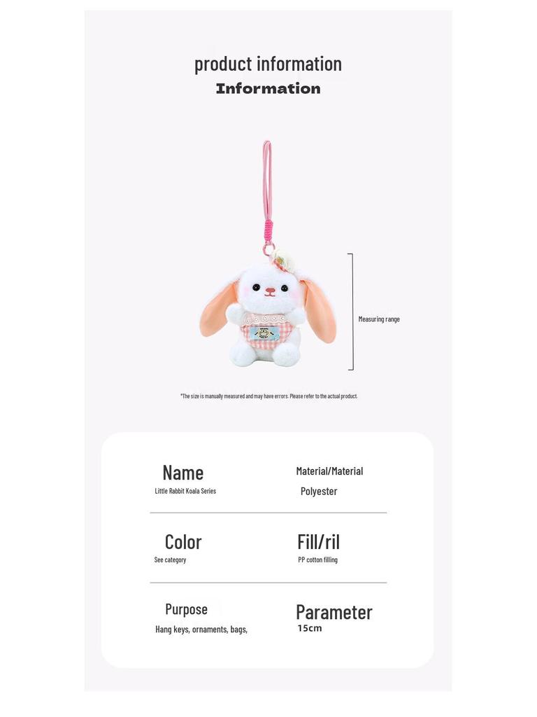 Versatile Koala Series Plush Rabbit Doll: Cute Bag Charm & Gift