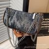 Denim Bag Women's Niche 2025 New Fashion Chain Bag Shoulder Underarm Bag High-end Women's Messenger Bag