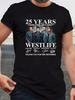 Westlife 25th Anniversary Band Members Names& Signatures T-Shirt- Kian Egan
