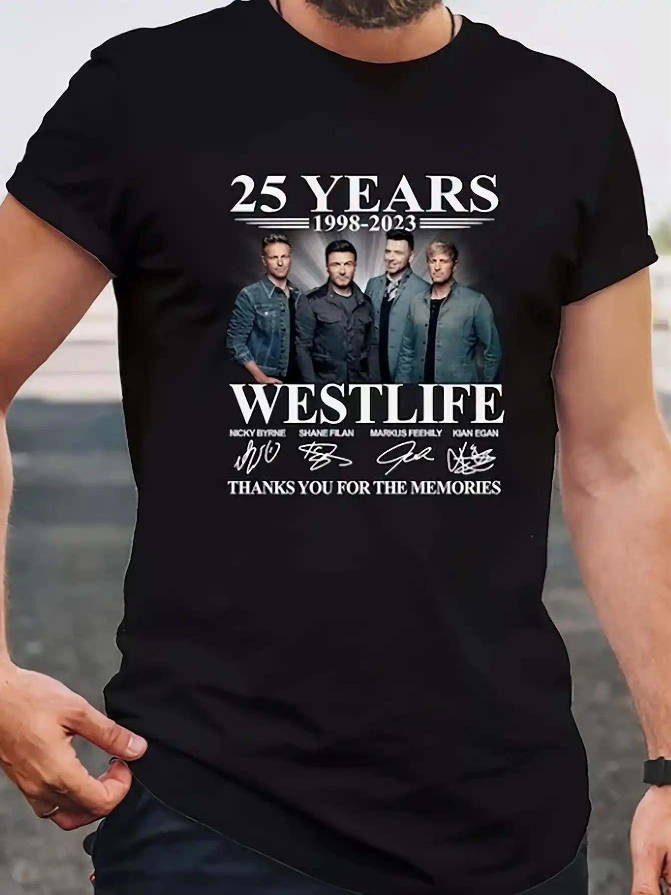 Westlife 25th Anniversary Band Members Names& Signatures T-Shirt- Kian Egan XXXXL