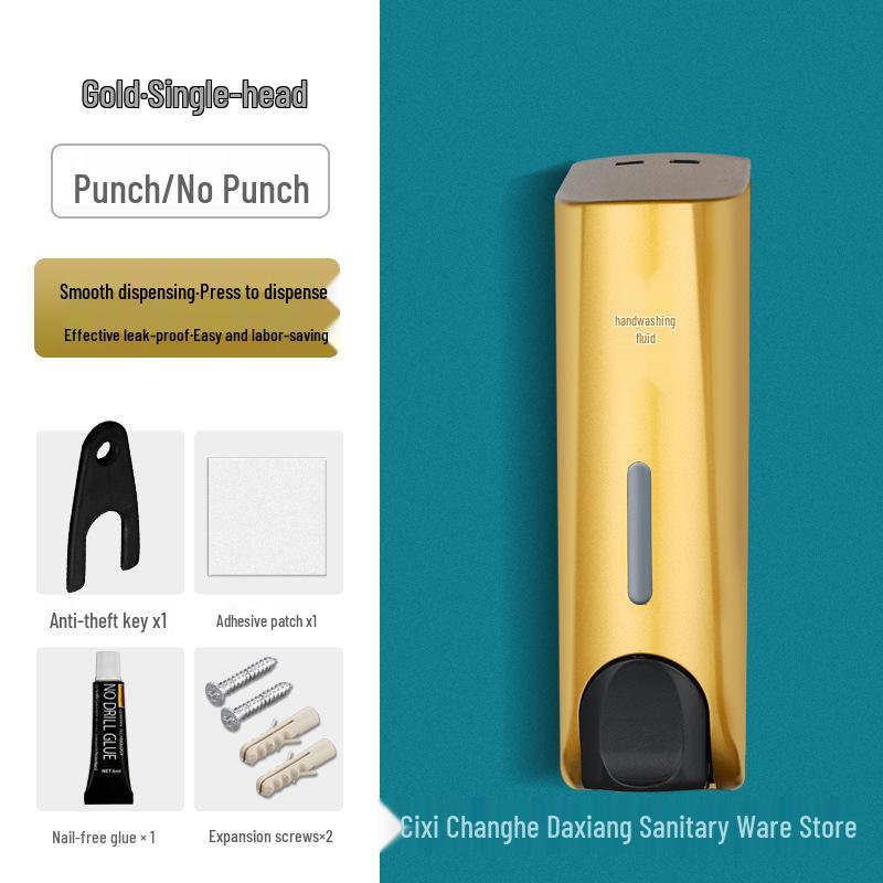 Dual-Head Wall-Mounted Soap Dispenser for Hotels and Guest Houses