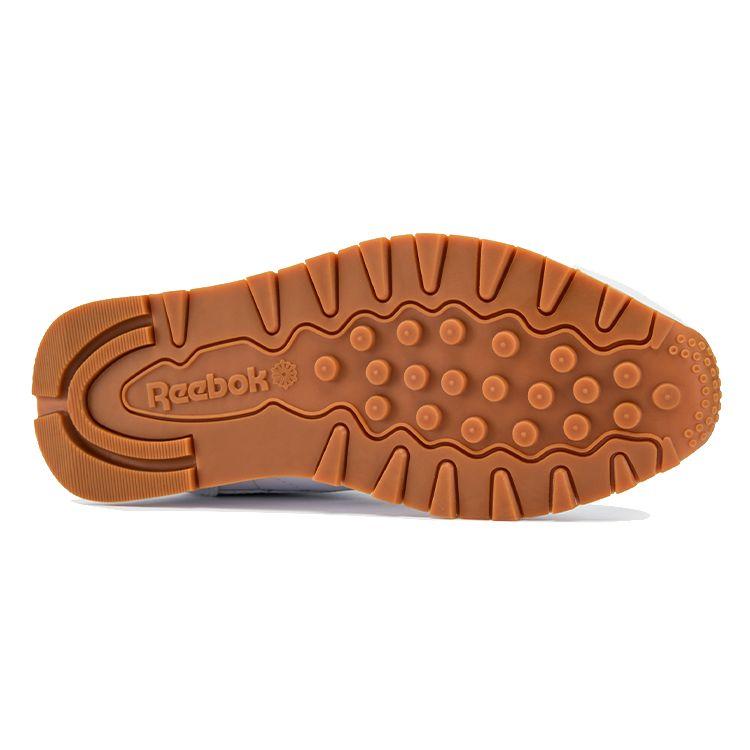 Reebok Klassisches Leder Weiß Grau Gummi Unisex Sneaker Schuhe-Weiß Rein-Grau-3 Gummi-Gummi-03 100008491