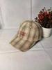 Plaid Soden Baseball Cap With Breathable Linen And Wide Brim For Summer Sun Protection