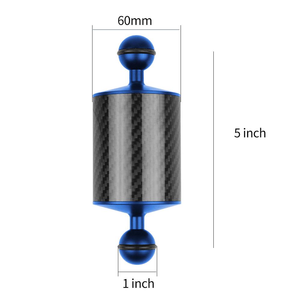 BGNing Float Buoyancy Aquatic Arm Dual Ball Floating Carbon Fiber Arm Diving Camera Underwater Diving Tray for Gopro/Smartphones