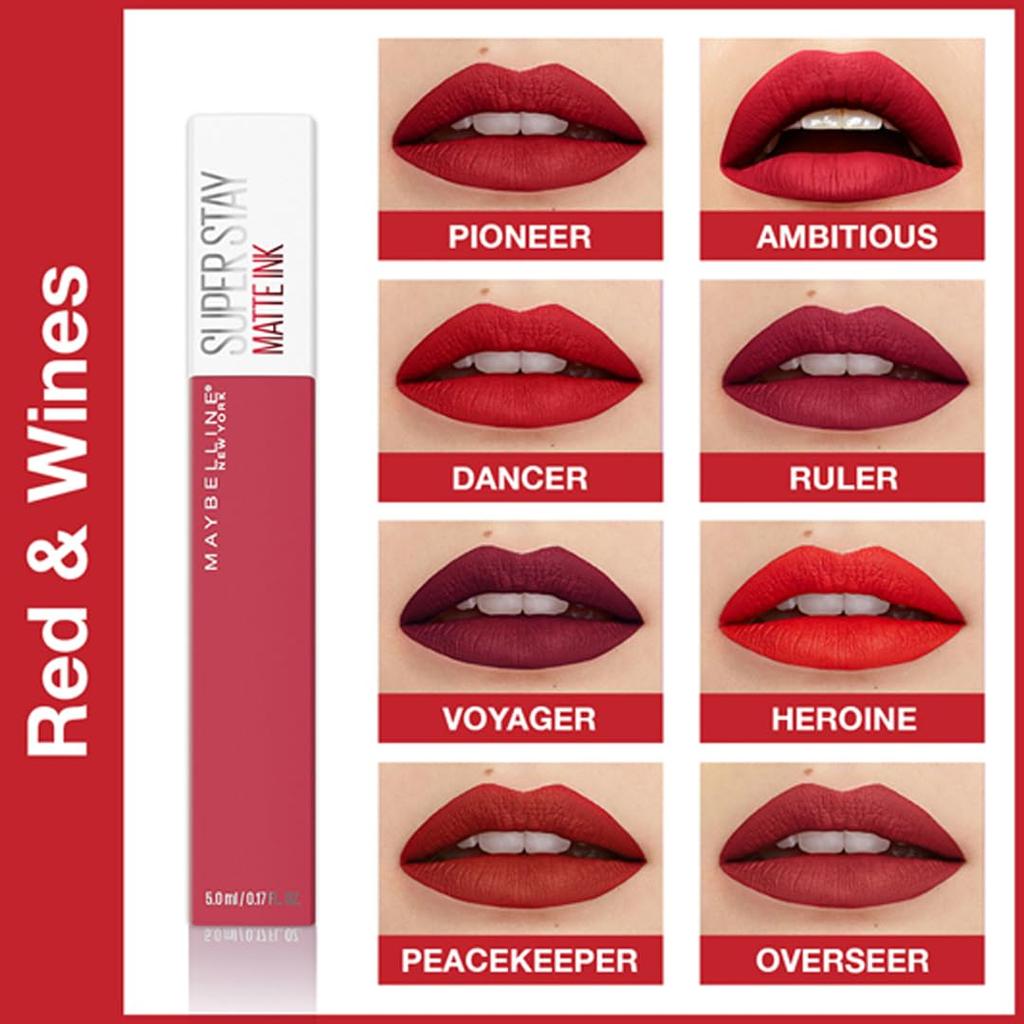 Maybelline New York Superstay Matte Ink Liquid Lipstick 118 Dancer 5ml Long Lasting Lip Color Non Transferable 16 Hour Wear Velvety Matte Finish