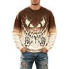 Men's Casual Halloween Printed Neck Long Sleeve Sweatshirt Pullover