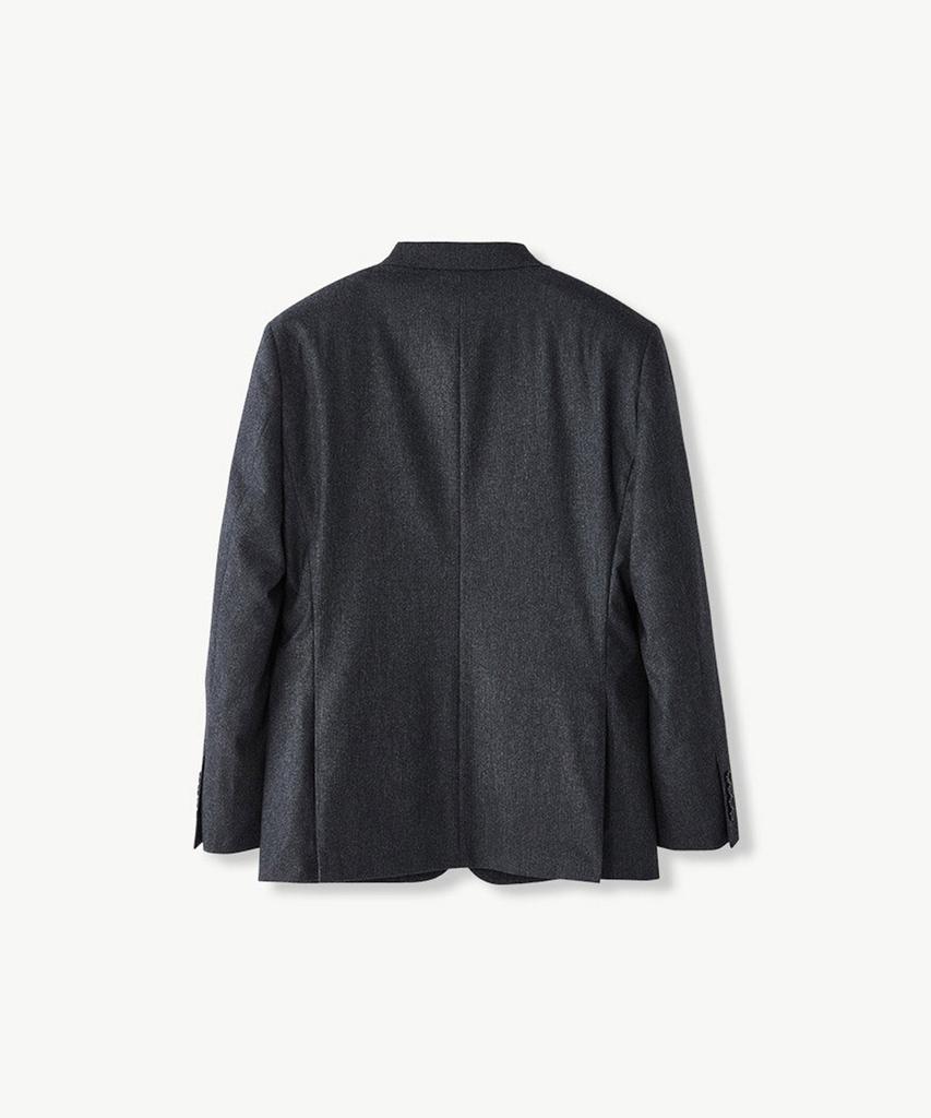 STCO Italy Reda 99% Wool Two-Tone Formal Jacket Charcoal Grey (Classic Fit)_Ssjud93Cac