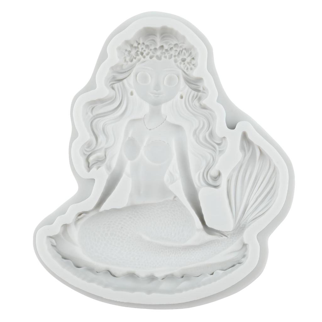 Mermaid Silicone Molds Mermaid Fondant Mold Cake Decorating Tools Cupcake Topper Candy Chocolate Gumpaste Mold