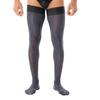 Bas cuissardes transparents pour homme, brillants, extensibles, couleur unie, chaussettes fines pour une mode audacieuse