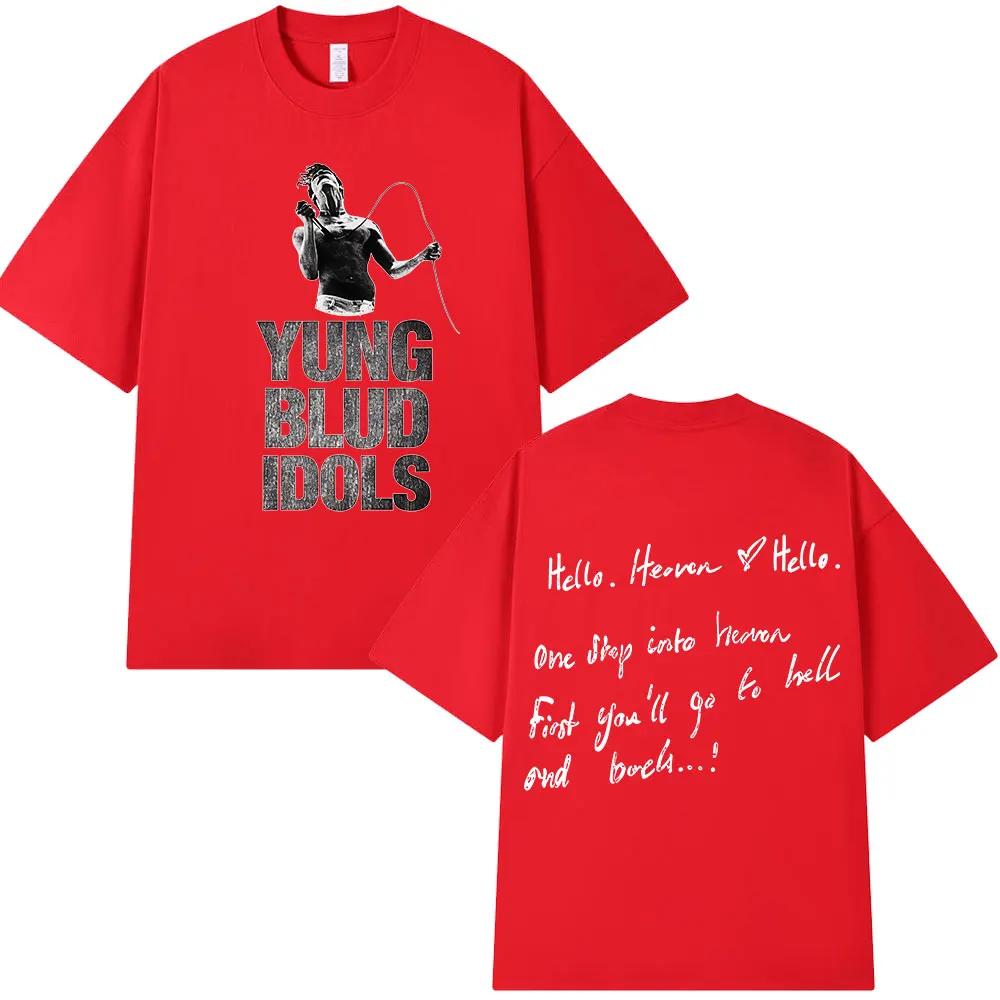 2025 Men's Youngblud Idol Album Tour Pattern Printed 100% Pure Cotton Short-sleeved T-shirt Hip-hop Casual Streetwear