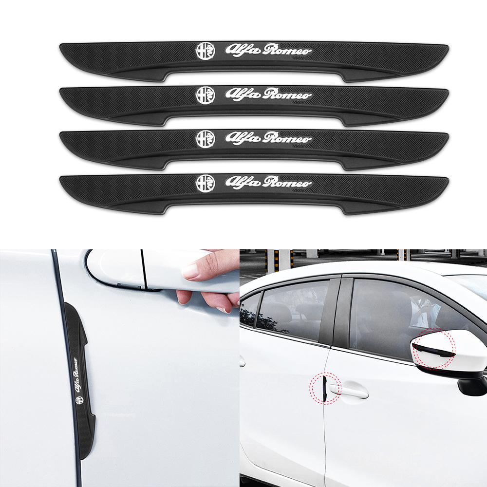 4Pcs Car Door Anti-Collision Protector Guard Strip Scratch Strips Accessories For Alfa Romeo Giulia Giulietta 156 159 147 Tonale