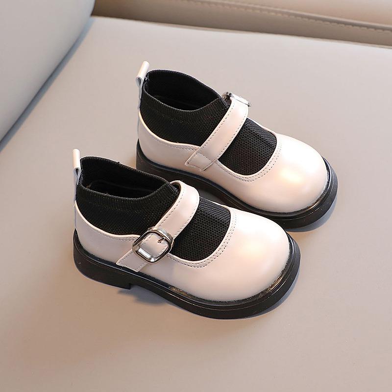 Children Girls School Retro Leather Shoes Autumn Spring British Style Kids Girl Shoe Soft Comfortable Sock Shoes