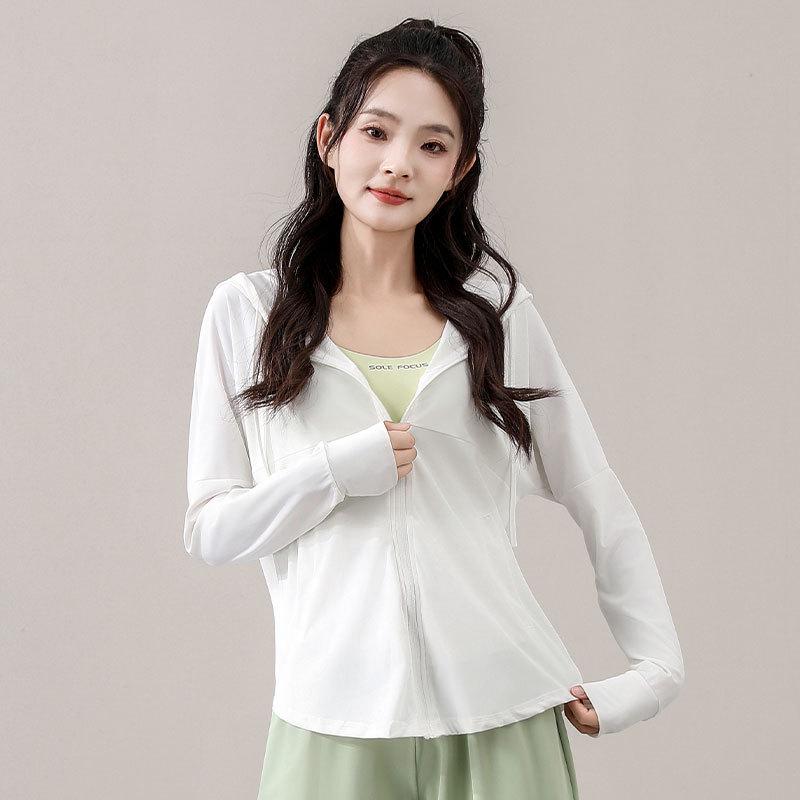 Dámský rychleschnoucí oblek z ledového hedvábí s ochranou proti slunci pro venkovní fitness aktivity