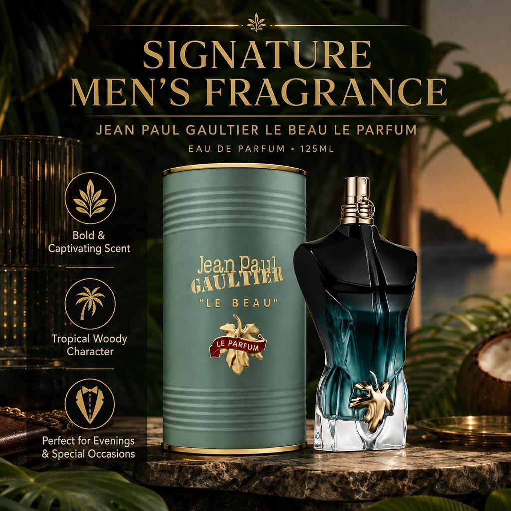 125 Ml Jean Paul Gaultier Le Beau Le Parfum I Eaude Parfum Bold and CaptivatingScent with Pineapple, Iris, Ginger, Coconut,Woody Notes