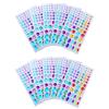 ABBY-Self-Adhesive Rhinestone Sticker Bling Craft Jewels Crystal Gem Stickers, Assorted Size, 10 Sheets (Multicolor 3)