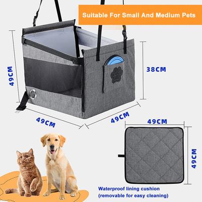 Dog Car Seat Waterproof Adjustable Dog Hammock for Car Portable Folding Travel Bags for Small To Medium Dogs Washable