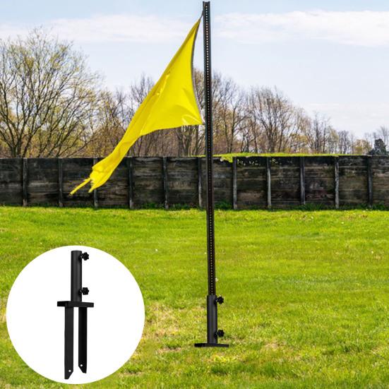 Heavy-Duty Flag Pole Holder Ground Stake Metal Flag Spike for Ground Adjustable Feather Flag Base Universal Light Stakes Rust-Resistant Outdoor Stand