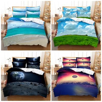 3D Printed Bedding Set Bedroom Scenery Quilt Cover and Pillowcase 2/3pcs AU/EU/US Double Queen King Bed Cover