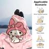 1pc My Melody Cute Wallpaper Blanket, Seasonal Home Decorative Throw for All Seasons, Living Room, Travel, Camping, Car Blankets, Beach, Office Naps,