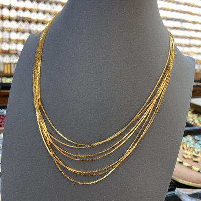 Medieval Gold Multi-Layer Fringed Necklace, Light Luxury Niche Women'S Decorative Collarbone Chain, French Retro Chain Necklace
