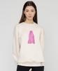 GRAVER [Unisex] Ghost Center Sweatshirt_Cream/Pink Logo