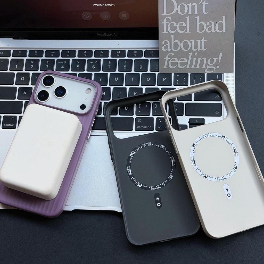 Corrugated Magnetic iPhone 17 Pro Max Skin-Feel PC Drop-Proof Protective Case