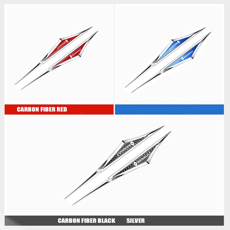 Innenaufkleber Kohlefaser Auto Kotflügel Seitenemblem Aufkleber Geeignet für Renault RS Koleos Captur Kadjar Megane Clio Ta